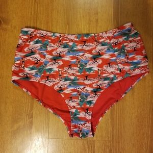 Disney Mulan Retro High Waisted Swim Bottoms
